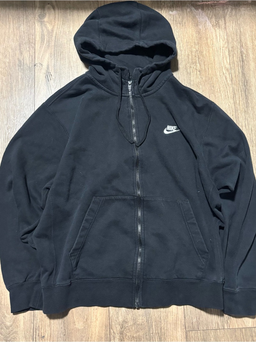 Nike Black Full-Zip Hoodie Jacket with Swoosh